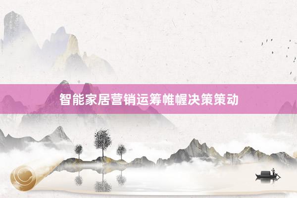 智能家居营销运筹帷幄决策策动